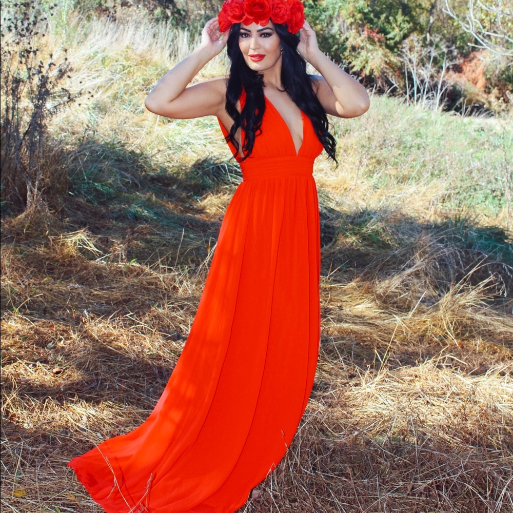 Red gown